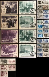 9a0406 LOT OF 45 SERIAL LOBBY CARDS 1940s-1950s incomplete sets from several different movies!