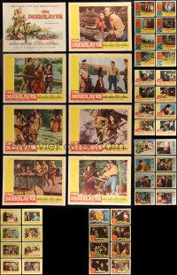 9a0397 LOT OF 56 COWBOY WESTERN LOBBY CARDS 1950s complete sets from several movies!