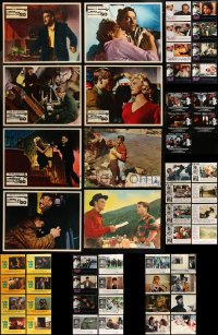 9a0257 LOT OF 53 ENGLISH LOBBY CARDS 1950s-1980s incomplete sets from a variety of movies!