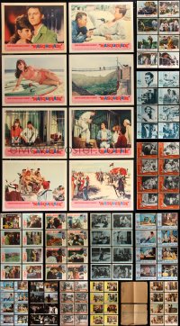 9a0360 LOT OF 128 1960S LOBBY CARDS 1960s complete sets from a variety of different movies!
