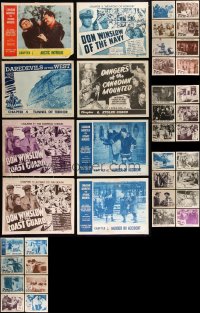 9a0399 LOT OF 54 SERIAL LOBBY CARDS 1950s incomplete sets from a variety of different movies!