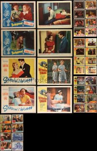 9a0401 LOT OF 52 LOBBY CARDS 1940s-1960s incomplete sets from a variety of different movies!