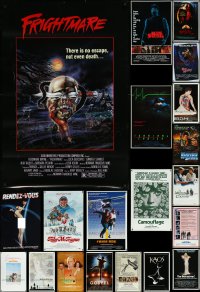 9a0174 LOT OF 25 UNFOLDED SINGLE-SIDED ONE-SHEETS 1980s a variety of cool movie images!