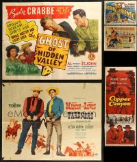 9a0285 LOT OF 4 FOLDED HALF-SHEETS AND 1 INSERT 1940s-1950s great images from a variety of movies!