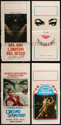 9a0108 LOT OF 8 FORMERLY FOLDED ITALIAN LOCANDINAS 1960s-1980s a variety of cool movie images!