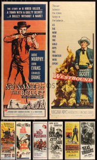 9a0148 LOT OF 12 FORMERLY FOLDED COWBOY WESTERN INSERTS 1940s-1950s cool images from several movies!