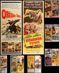 9a0147 LOT OF 13 FORMERLY FOLDED COWBOY WESTERN INSERTS 1930s-1960s cool images from several movies!