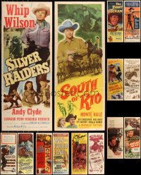 9a0145 LOT OF 15 FORMERLY FOLDED COWBOY WESTERN INSERTS 1940s-1950s cool images from several movies!