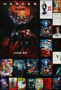 9a0154 LOT OF 23 MOSTLY UNFOLDED 27X40 ONE-SHEETS AND VIDEO POSTERS 1980s-2010s cool movie images!