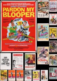 9a0299 LOT OF 91 FOLDED ONE-SHEETS 1960s-1970s great images from a variety of different movies!