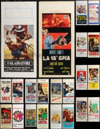 9a0096 LOT OF 22 FORMERLY FOLDED ITALIAN LOCANDINAS 1960s-1980s a variety of cool movie images!
