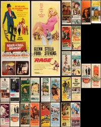 9a0110 LOT OF 30 UNFOLDED AND FORMERLY FOLDED INSERTS 1940s-1960s a variety of cool movie images!