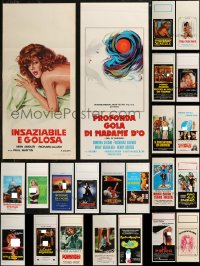 9a0095 LOT OF 23 MOSTLY FORMERLY FOLDED SEXPLOITATION ITALIAN LOCANDINAS 1970s-1990s sexy images!