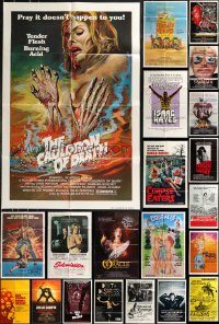 9a0327 LOT OF 40 FOLDED ONE-SHEETS 1970s-1980s great images from a variety of different movies!