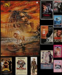 9a0011 LOT OF 12 UNFOLDED AND FORMERLY FOLDED COMMERCIAL AND VIDEO POSTERS 1980s cool images!