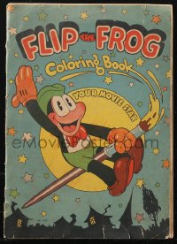 9b0059 FLIP THE FROG coloring book 1932 great images of the Ub Iwerks cartoon character, ultra rare!