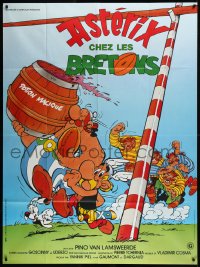 9b1319 ASTERIX IN BRITAIN French 1p 1987 wacky art from French cartoon comic by Uderzo & Goscinny!