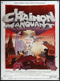9b1326 B.C. ROCK French 1p 1984 Picha, Le Chainon Manquant, wonderful cartoon art of dinosaurs!
