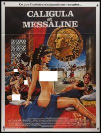 9b1361 CALIGULA & MESSALINA French 1p 1982 Caligula et Messaline, art of sexy women in orgy!