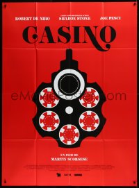9b1370 CASINO French 1p R2015 Martin Scorsese, different art of revolver wtih gambling chip bullets!
