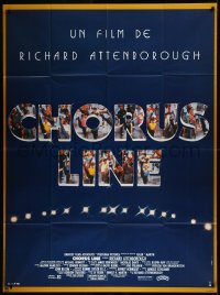 9b1382 CHORUS LINE French 1p 1985 Richard Attenborough, cool Broadway chorus title treatment!