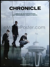 9b1384 CHRONICLE teaser French 1p 2012 teen superheroes on edge of building by Seattle skyline!