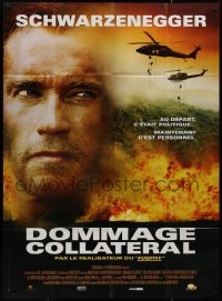 9b1392 COLLATERAL DAMAGE French 1p 2002 angry looking Arnold Schwarzenegger out for revenge!