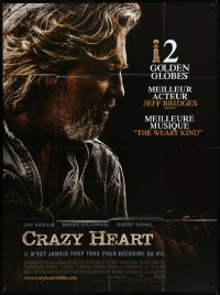 9b1404 CRAZY HEART French 1p 2010 great image of country music singer Jeff Bridges!
