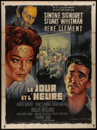 9b1413 DAY & THE HOUR French 1p 1963 Rene Clement, Roger Soubie art of Simone Signoret & Whitman!