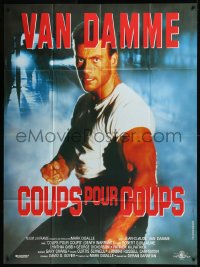9b1419 DEATH WARRANT French 1p 1991 great close up of Jean-Claude Van Damme, martial arts!