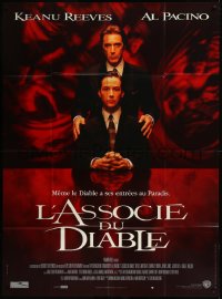 9b1423 DEVIL'S ADVOCATE French 1p 1997 best image of Keanu Reeves & demonic Al Pacino!