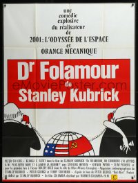 9b1434 DR. STRANGELOVE French 1p R1970s Stanley Kubrick classic, Peter Sellers, great artwork!