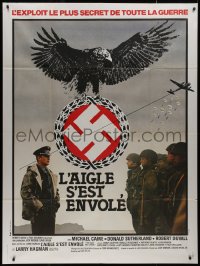 9b1439 EAGLE HAS LANDED French 1p 1977 Michael Caine, art of eagle carrying Nazi swastika!