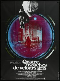 9b1464 FOUR FLIES ON GREY VELVET French 1p 1973 Dario Argento's 4 Mosche di Velluto Grigio, cool!