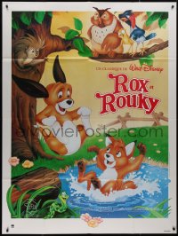 9b1465 FOX & THE HOUND French 1p R1988 two friends who didn't know they were supposed to be enemies!