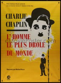 9b1469 FUNNIEST MAN IN THE WORLD French 1p 1969 two great artwork images of Charlie Chaplin by Hurel!