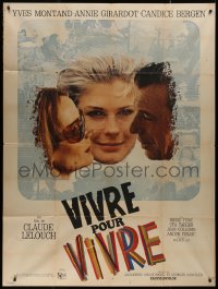 9b1577 LIVE FOR LIFE French 1p 1968 Claude Lelouch, Yves Montand, Candice Bergen, Annie Girardot