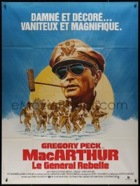 9b1586 MacARTHUR French 1p 1978 daring, brilliant, stubborn World War II Rebel General Gregory Peck!