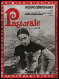 9b1647 PASTORALE French 1p 1975 great image of Nana Ioseliani & calf, very rare!