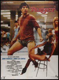 9b1650 PERFECT French 1p 1985 sexy Jamie Lee Curtis & John Travolta working out at the gym!