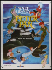 9b1651 PETER PAN French 1p R1980s Walt Disney animated cartoon fantasy classic, great different art!