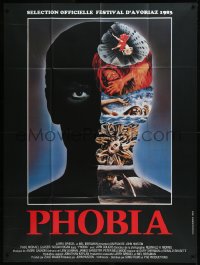 9b1653 PHOBIA French 1p 1983 directed by John Huston, cool different art by Alex Ebel!