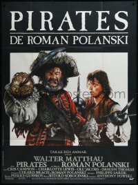 9b1654 PIRATES French 1p 1986 Roman Polanski, great Bernhardt artwork of Walter Matthau!