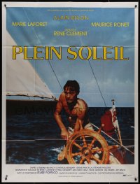 9b1665 PURPLE NOON French 1p R1980s Rene Clement's Plein soleil, c/u of Alain Delon on sailboat!