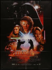 9b1676 REVENGE OF THE SITH French 1p 2005 Star Wars Episode III, cool montage art by Drew Struzan!