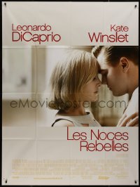 9b1677 REVOLUTIONARY ROAD French 1p 2008 romantic close up of Leonardo DiCaprio & Kate Winslet!