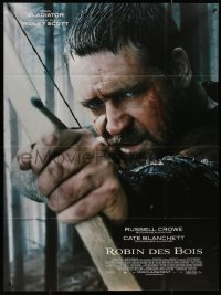 9b1681 ROBIN HOOD advance French 1p 2010 Ridley Scott, Russell Crowe with bow & arrow in title role!