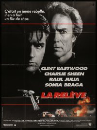 9b1684 ROOKIE French 1p 1990 Clint Eastwood directs & stars with Charlie Sheen!