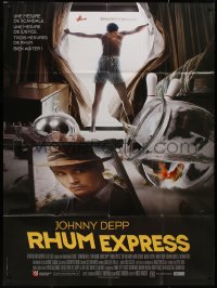 9b1687 RUM DIARY French 1p 2011 Johnny Depp about to jump out window & by fish bowl!