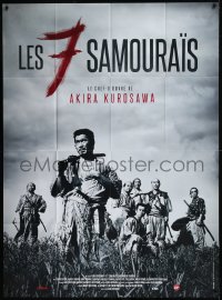 9b1700 SEVEN SAMURAI French 1p R2013 Akira Kurosawa's classic Shichinin No Samurai, Toshiro Mifune